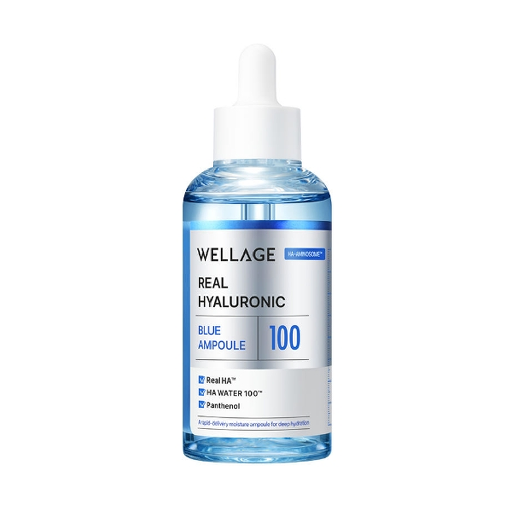WELLAGE Real Hyaluronic Blue 100 Ampoule 100ml (New Version)